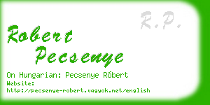 robert pecsenye business card