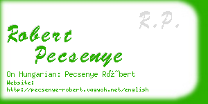 robert pecsenye business card